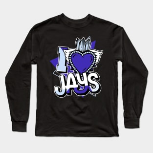 I Love Jays Dark Concord Long Sleeve T-Shirt